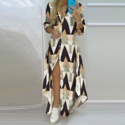 Damen Kimono-Robe mit Printdesign Echoarchiv