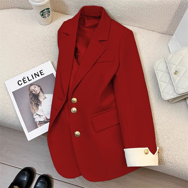 Damen Eleganter Blazer mit goldenen Knöpfen Echo Archiv