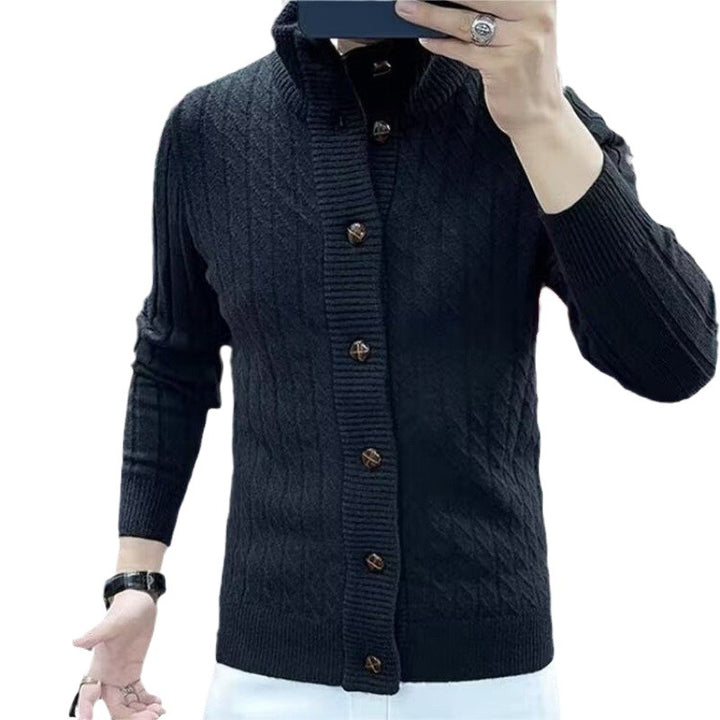 Herren Strickjacke mit strukturiertem Design und Knopfleiste Echoarchiv