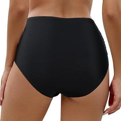 Damen Hochtaillierte Bikiniunterhose mit raffinierten Rüschendetails Echo Archiv