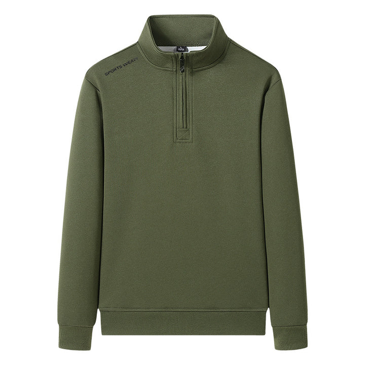 Herren Sportlicher Stehkragen Pullover Echo Archiv