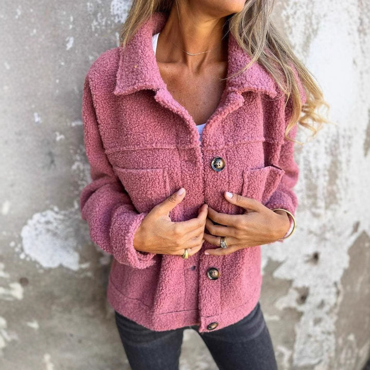 Damen nan kuschelige Teddyjacke im Shacket Stil Echo Archiv