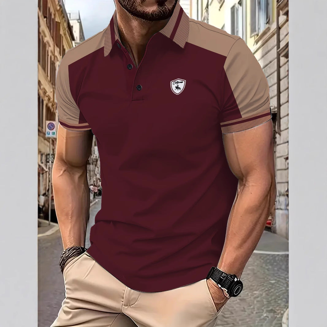 Herren modisches Polohemd mit sportlichem Farbdesign Echoarchiv