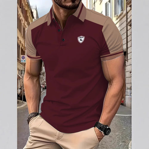 Herren modisches Polohemd mit sportlichem Farbdesign Echoarchiv
