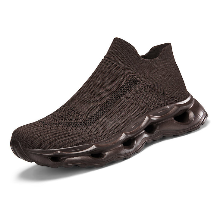 Unisex nan sockenartiger Strickslipper mit gelochter Hohlkammer-Dämpfung Echo Archiv