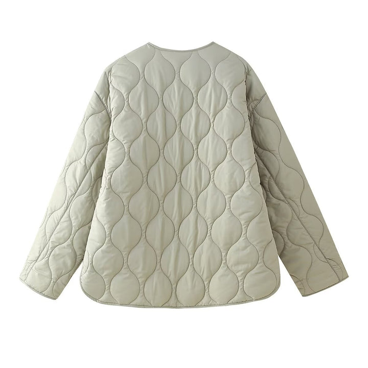 Damen nan gesteppte Oversize-Steppjacke mit Rundhalsausschnitt und großen aufgesetzten Taschen Echo Archiv