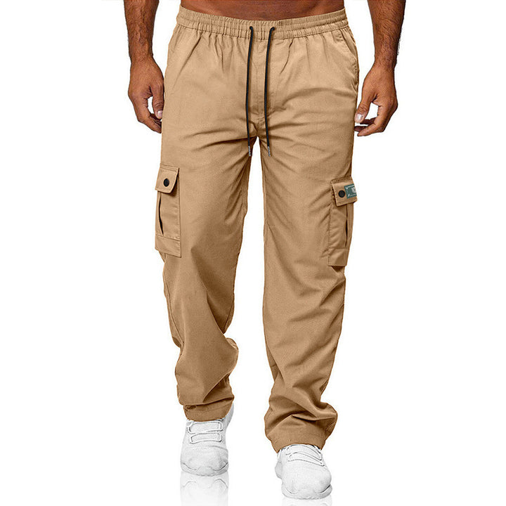 Herren Cargohose mit elastischem Bund, Kordelzug und Multifunktions-Taschen – Bravaro