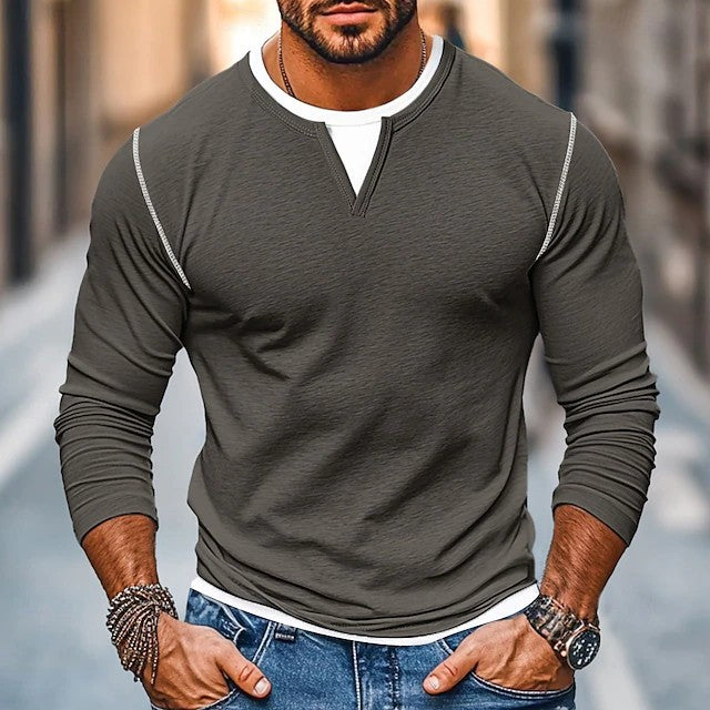 Herren Langarmshirt mit modernen Details Echoarchiv