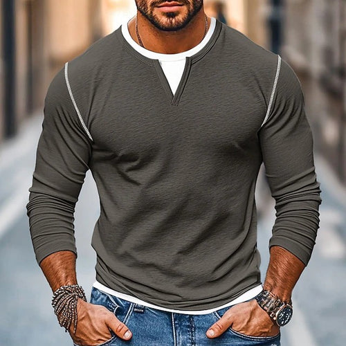Herren Langarmshirt mit modernen Details Echoarchiv