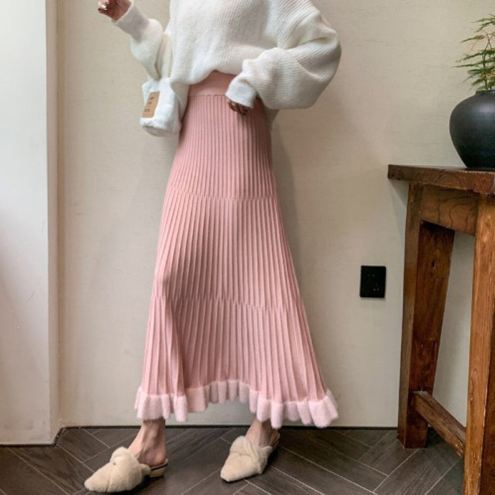 Damen Eleganter Plisseerock mit Volants Echo Archiv