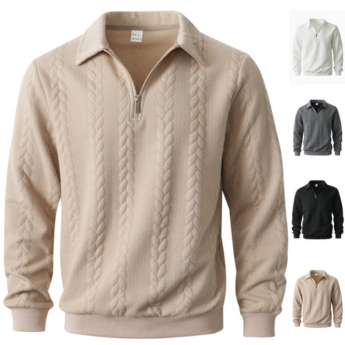 Herren eleganter Strickpullover mit Reißverschluss Echoarchiv