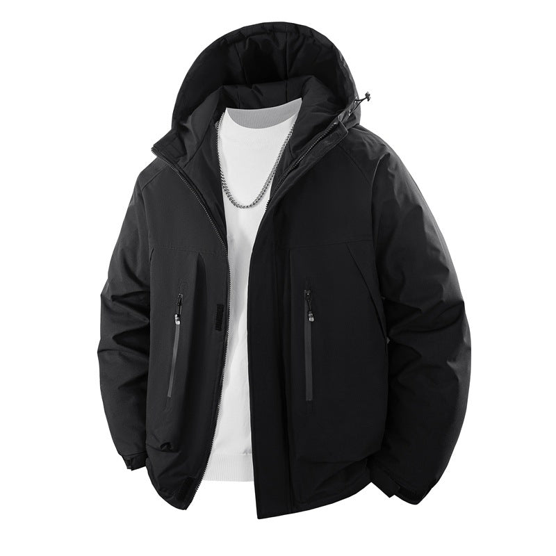Herren Wattierte Kapuzen-Outdoorjacke mit wasserabweisender Membran und technischen Reißverschlusstaschen Echo Archiv