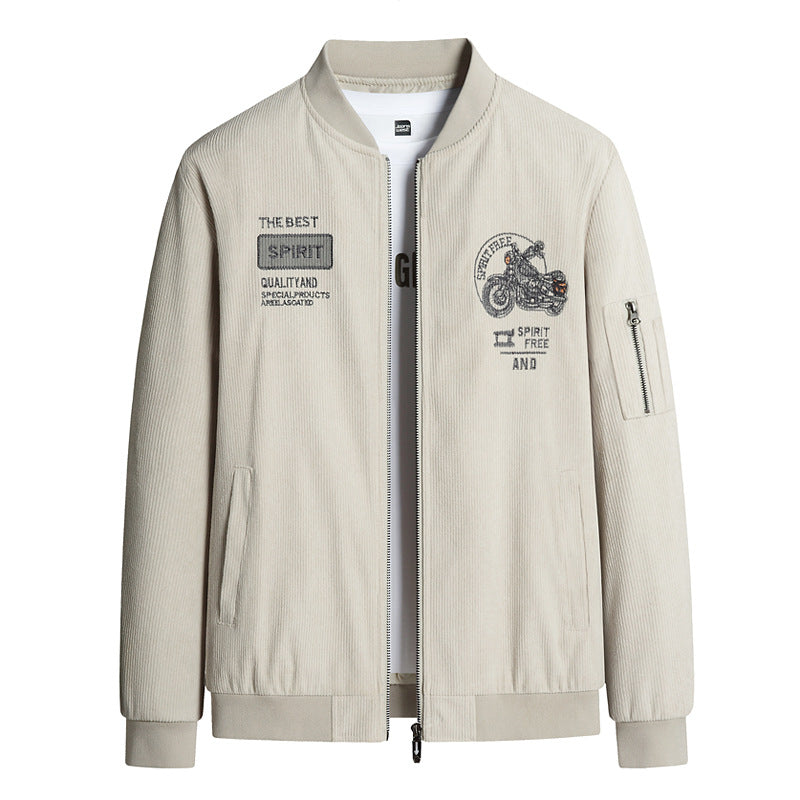 Herren Modische Bomberjacke mit stylischem Motorrad-Design Echo Archiv