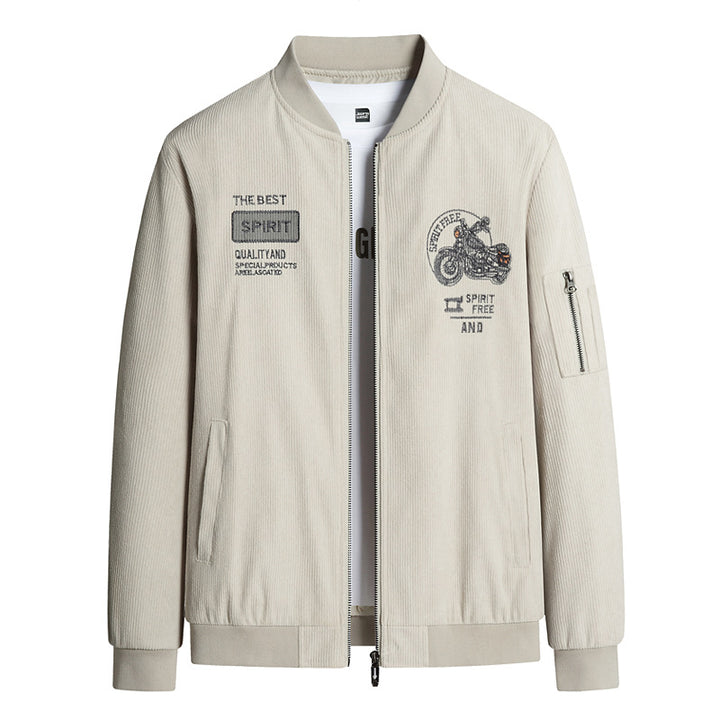 Herren Modische Bomberjacke mit stylischem Motorrad-Design Echo Archiv