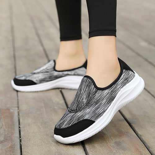 Damen nan eleganter Schlupfsneaker mit elastischen Zierbändern, atmungsaktiver Strickkonstruktion und gedämpfter Komfortlaufsohle Echo Archiv