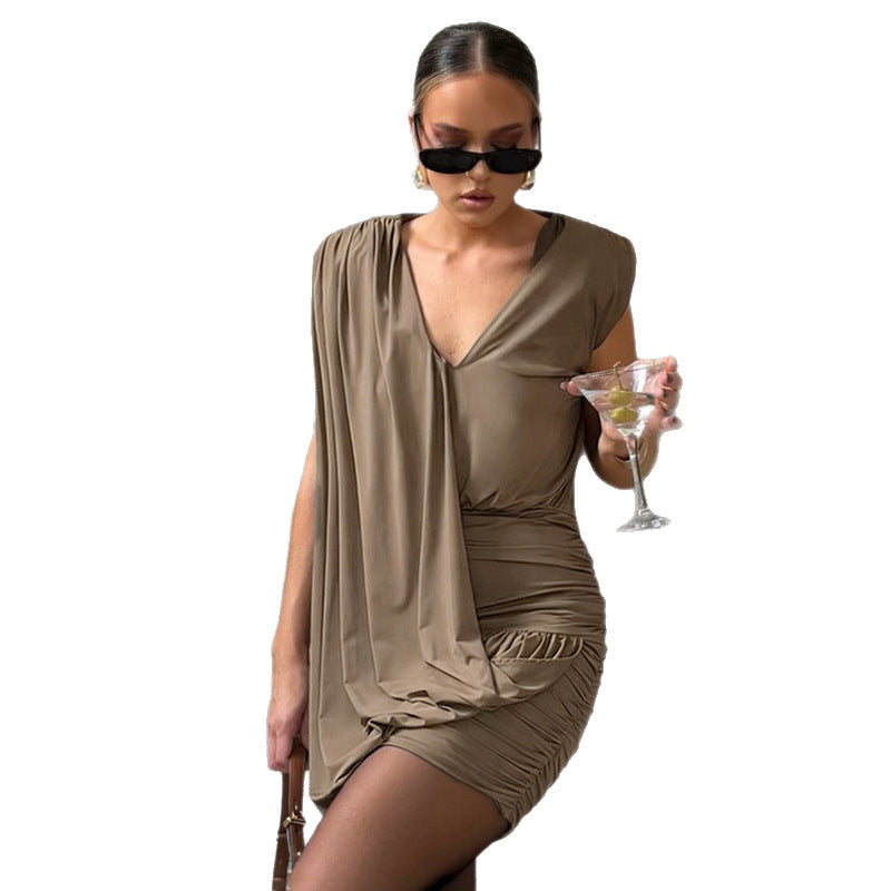 Damen Wickelkleid mit fließendem Schnitt und eleganter Drapierung Echo Archiv