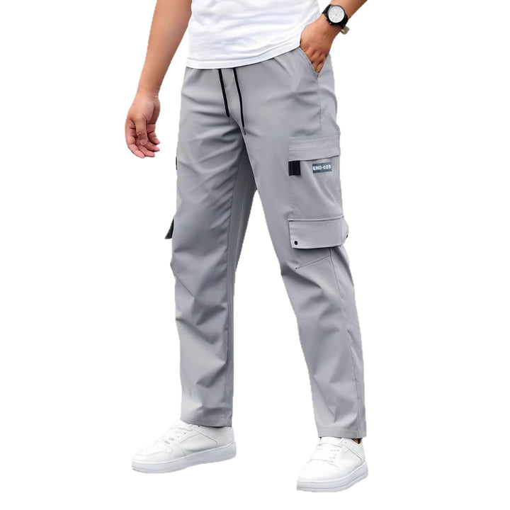 Herren Utility-Cargohose mit Tunnelzugbund, geradem Bein und Mehrfachtaschen Echo Archiv