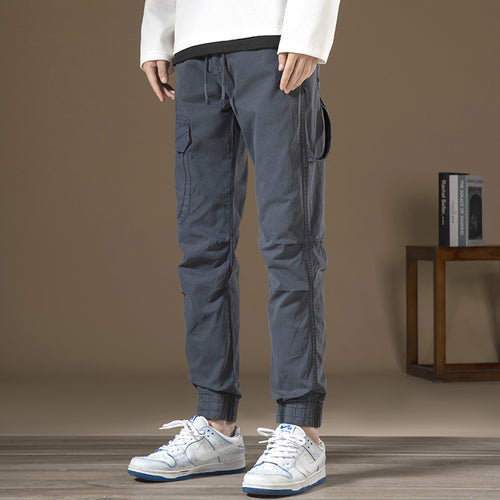 Herren Cargo-Hose mit funktionalen Taschen und elastischem Bund Echoarchiv