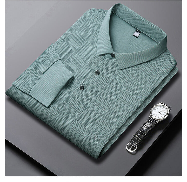 Herren elegantes und atmungsaktives Hemd mit strukturiertem Design Echoarchiv