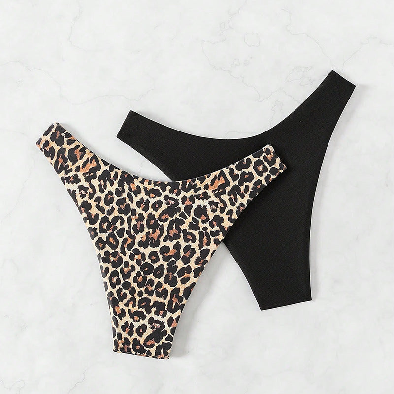 Damen hochgeschnittene Bikinihose im Leo-Design Echo Archiv