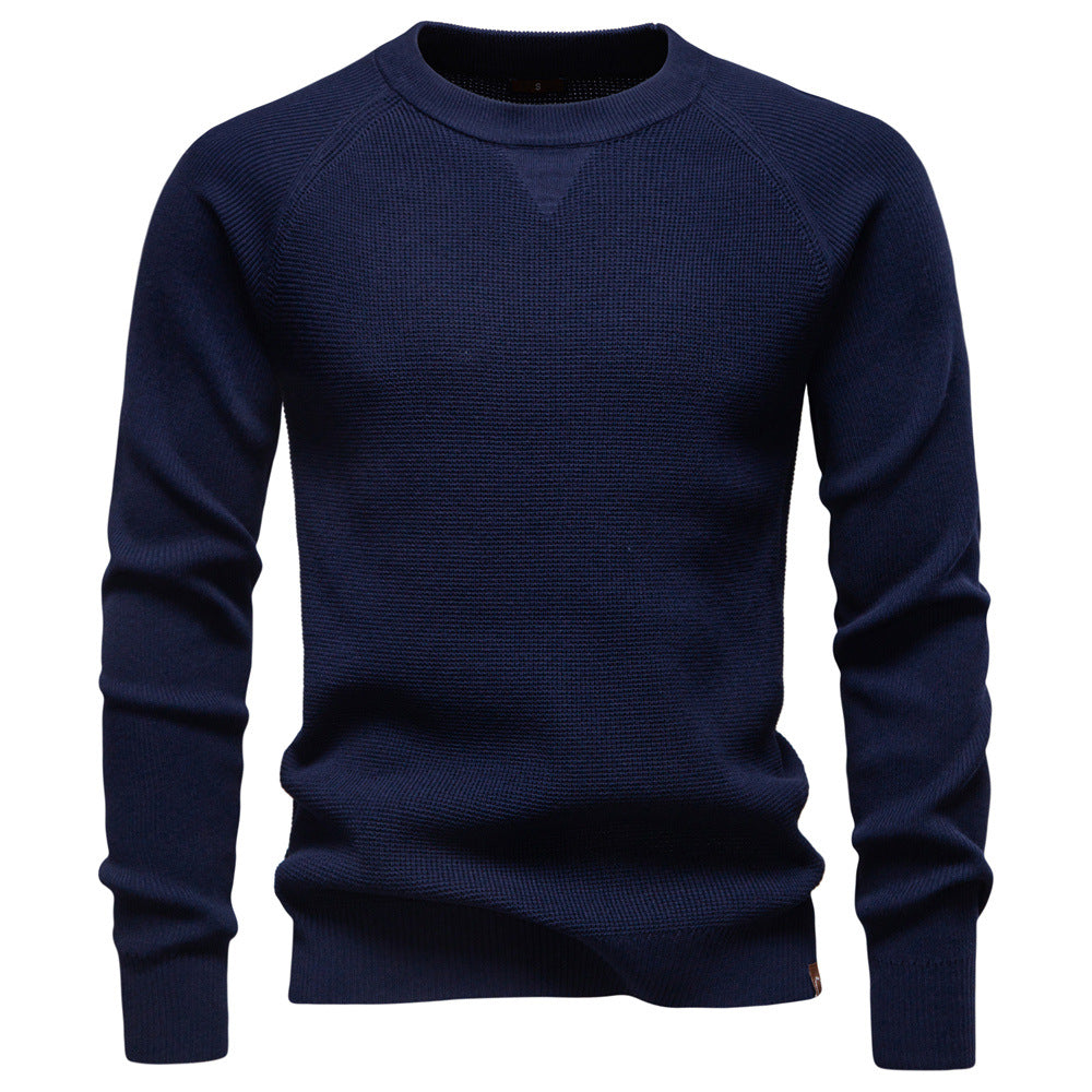 Herren Strickpullover mit innovativem Strukturmuster und Rundhalsausschnitt Echoarchiv