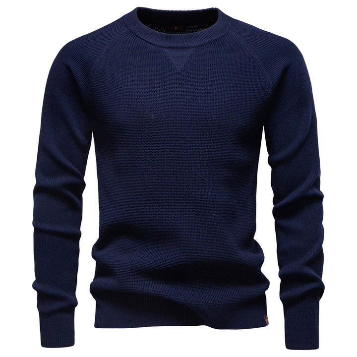 Herren Strickpullover mit innovativem Strukturmuster und Rundhalsausschnitt Echoarchiv