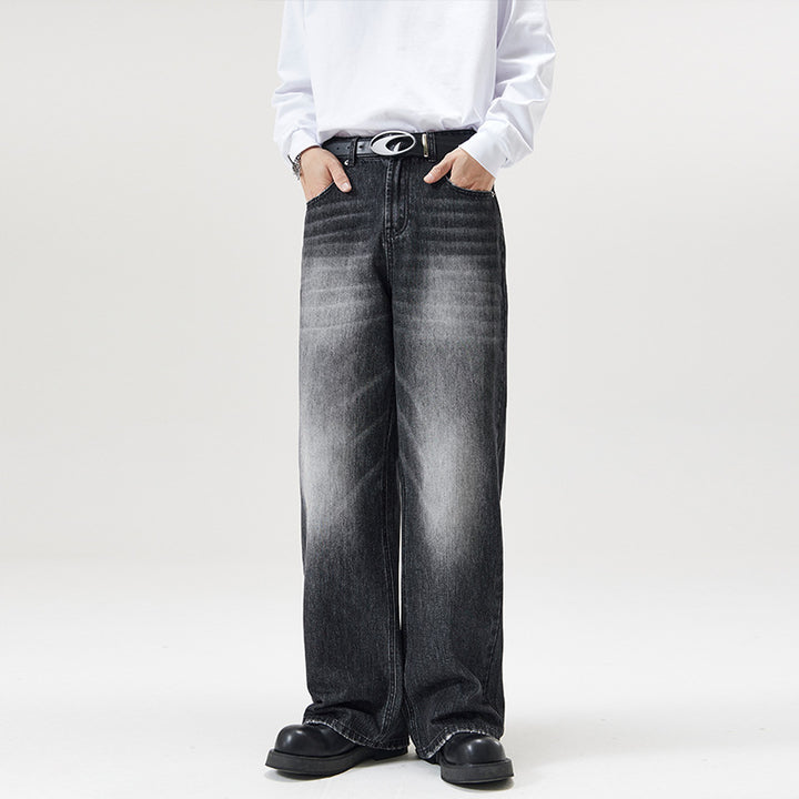 Herren Weite Jeans im lockeren Schnitt mit hoher Taille und Used-Effekt Echo Archiv