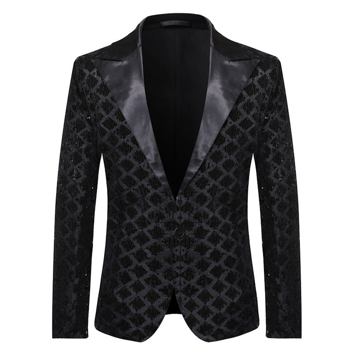 Herren Glitzernder Paillettenblazer Echoarchiv