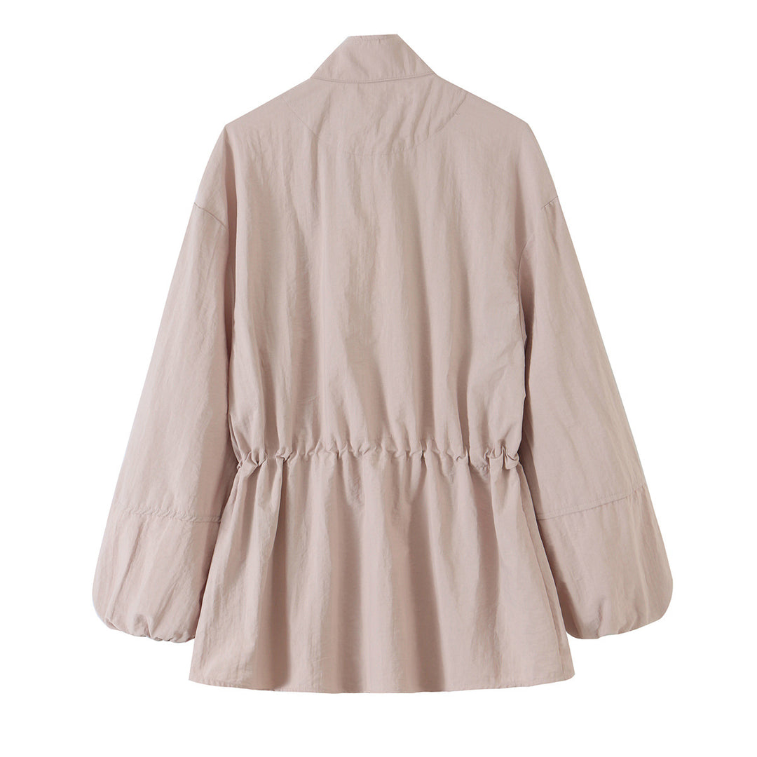 Damen Leichte wattierte Windjacke mit Stehkragen und Polka‑Dot‑Print Echo Archiv