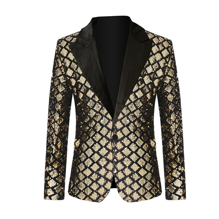 Herren Glamouröse Paillettenjacke Echoarchiv