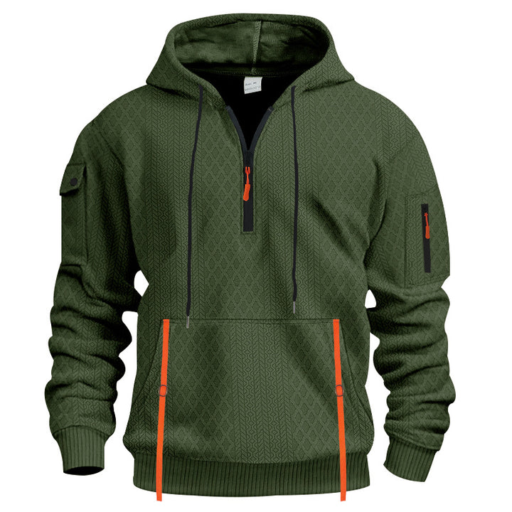 Herren sportlicher Kapuzenpullover mit innovativem Strukturdesign Echoarchiv