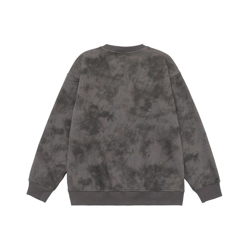 Unisex Oversize Sweatshirt mit Vintage‑Camouflage‑Optik und gerippten Bündchen Echoarchiv