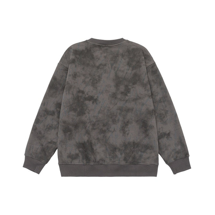 Unisex Oversize Sweatshirt mit Vintage‑Camouflage‑Optik und gerippten Bündchen Echoarchiv