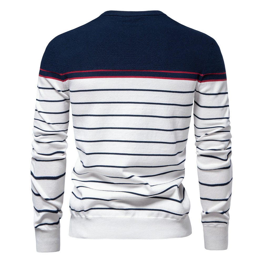 Herren Strickpullover mit maritimen Streifen Echoarchiv
