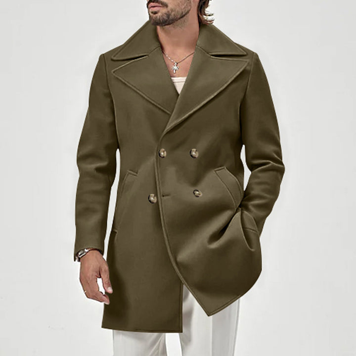 Herren eleganter Doppelreiher-Mantel Echoarchiv