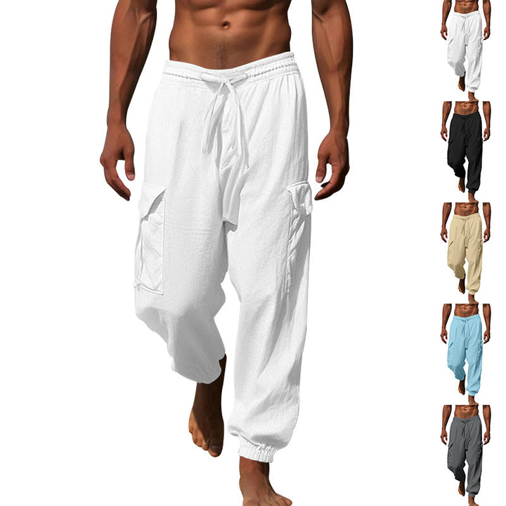 Herren lässige Cargo-Hose mit verstellbarem Bund und praktischen Seitentaschen Echoarchiv