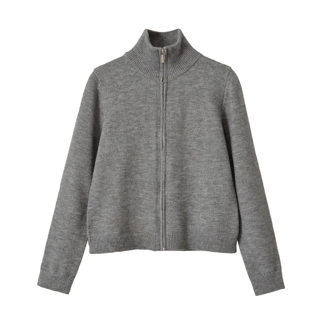 Damen Feinstrick-Zipcardigan mit hohem Stehkragen Echoarchiv
