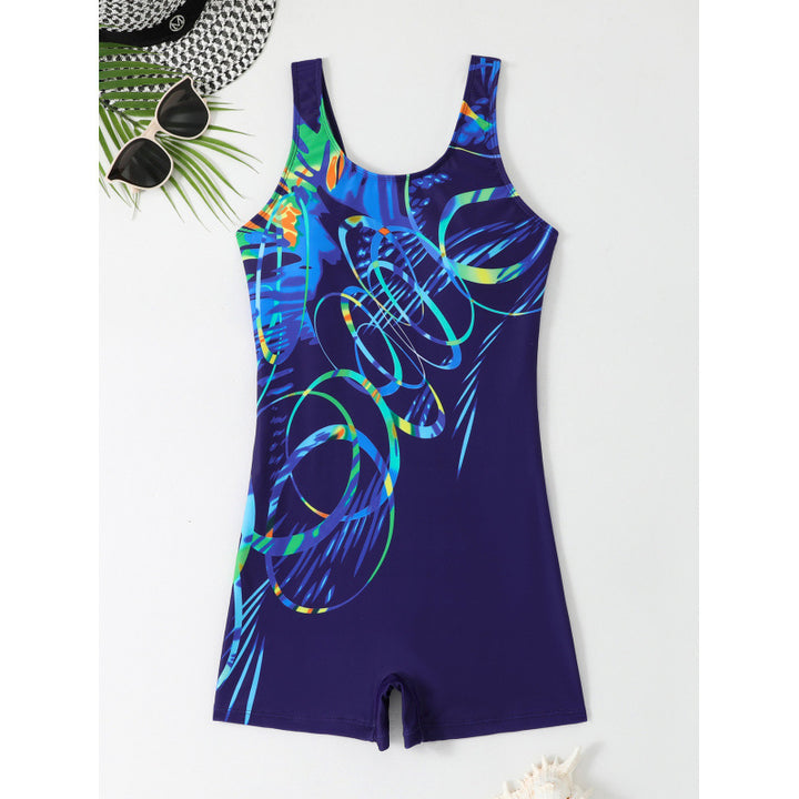 Damen Sportlicher Badeanzug mit trendigem Grafikdesign Echo Archiv