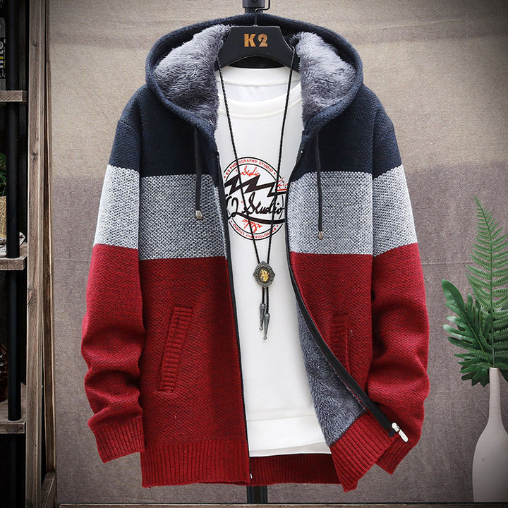 Herren modische Kapuzenjacke mit strukturiertem Design Echoarchiv