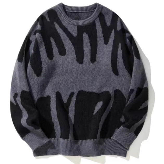 Damen Oversized Pullover mit aufregendem Muster Echoarchiv