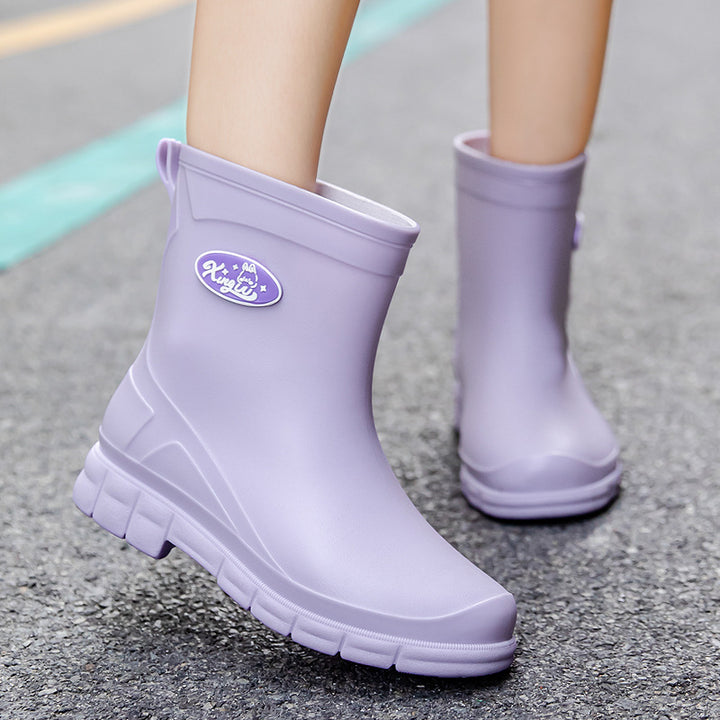 Damen Wasserdichte EVA-Ankle-Gummistiefelette mit rutschfester Profilsohle Echoarhiv – Varelle