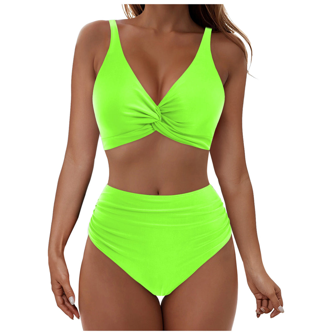 Damen Hochtailliertes Bikini-Set mit elegantem Wickeloberteil Echo Archiv