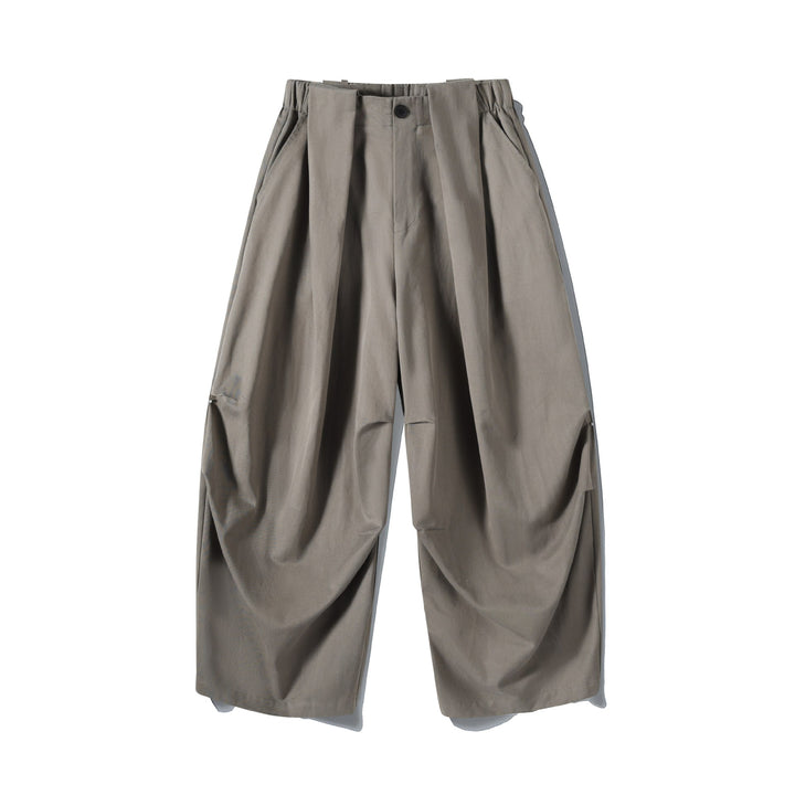 Damen Weite Culotte-Hose mit hohem Bund, Plissee-Detail und Utility-Panel Echoarchiv