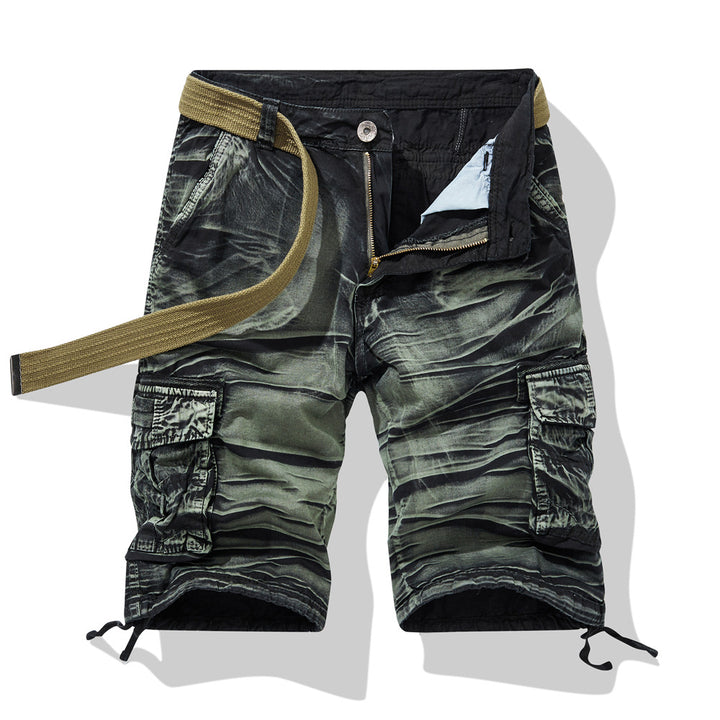 Herren Multifunktionale Cargo-Shorts mit seitlichen Taschen und verstellbarem Bund Echoarchiv