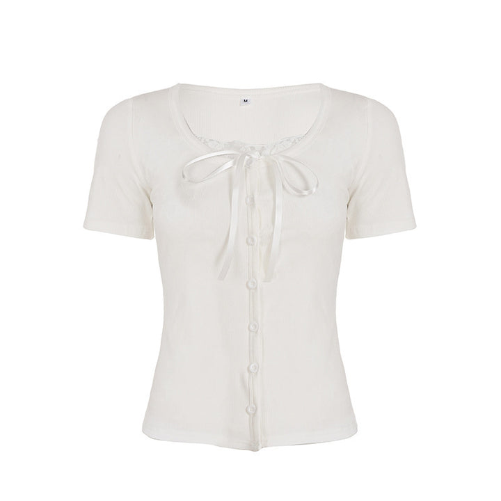 Damen Spitzen-Oberteil mit schulterfreiem Design und eleganter Schnürung Echo Archiv