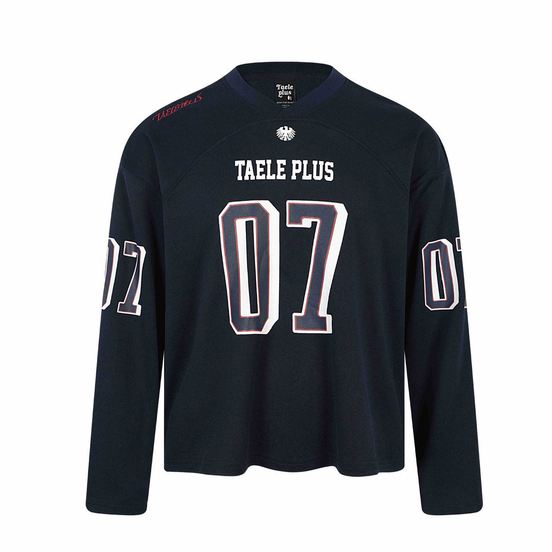 Unisex Sportliches Oversize‑Hockey‑Trikot mit Mesh‑Struktur, Nummernprint und V‑Notch‑Kragen Echoarchiv