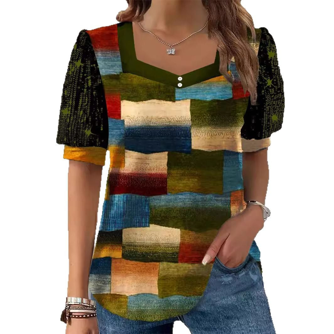 Damen Glitzernde V-Pullover Bluse Echo Archiv