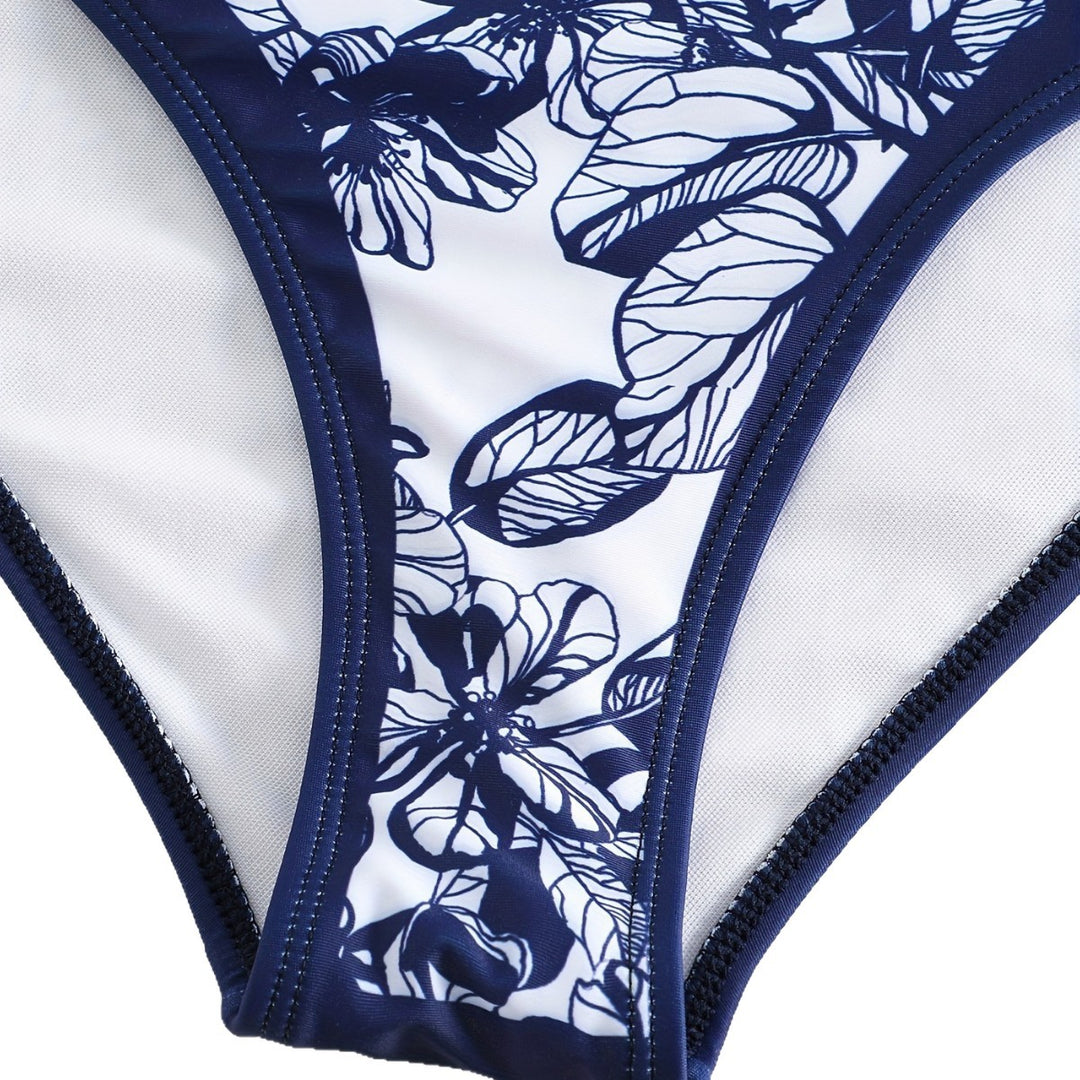Damen Einteiliger Badeanzug mit floralem Überwurf Echo Archiv