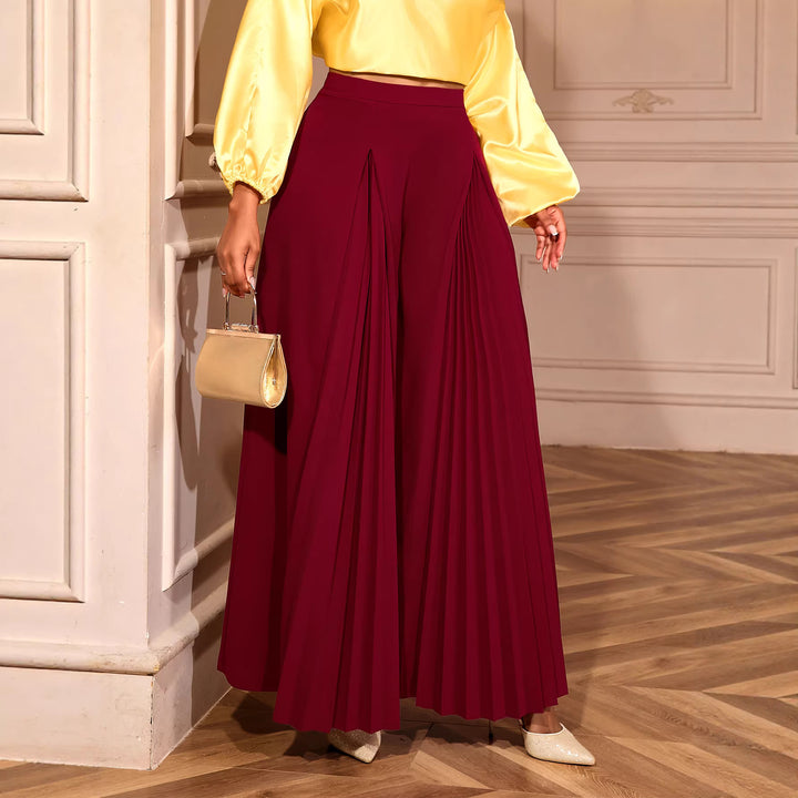 Damen Plisseehose mit hohem Bund und elegantem Faltenwurf Echo Archiv