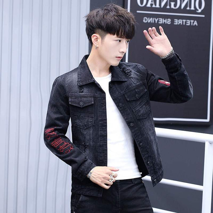 Herren Lässige Oversized Denimjacke Echoarchiv 1788342192
